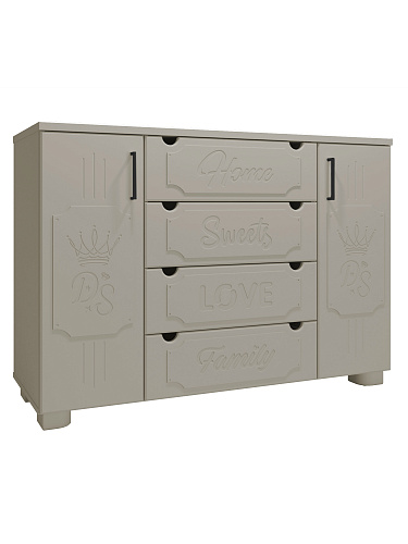 Комод ДримСтар ДС-13 глиняный серый/риолит