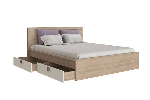 Кровать с ящиками Анастасия АН-22К (2000x1600) дуб роше