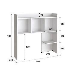 Полка П-100 белый структурный (994*240)
