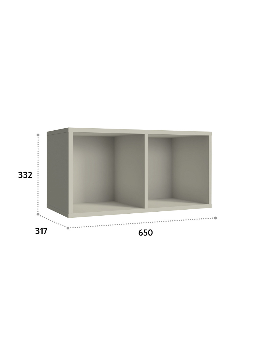 Полка П-01 глиняный серый
