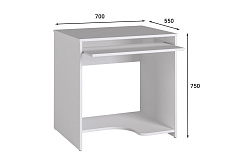 Стол компьютерный С-233 белый структурный