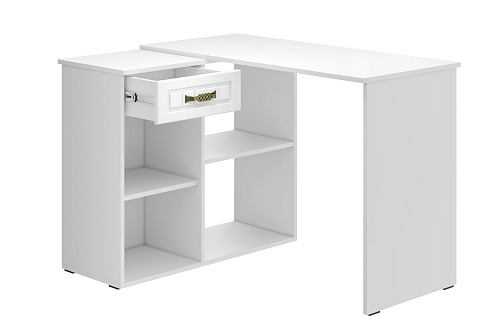 Стол угловой Монблан МБ-74К белое дерево