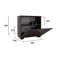 Тумба «Монблан» МБ-32К венге/орех шоколадный