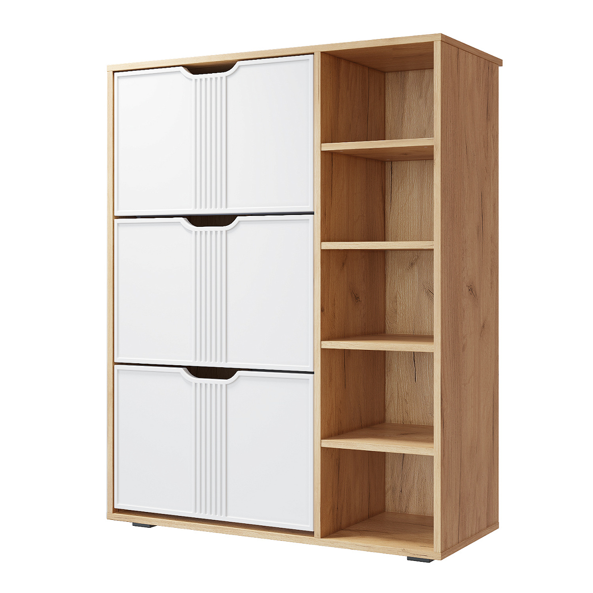 Тумба Эмилия ЭЛ-42 дуб крафт золотой/меренга