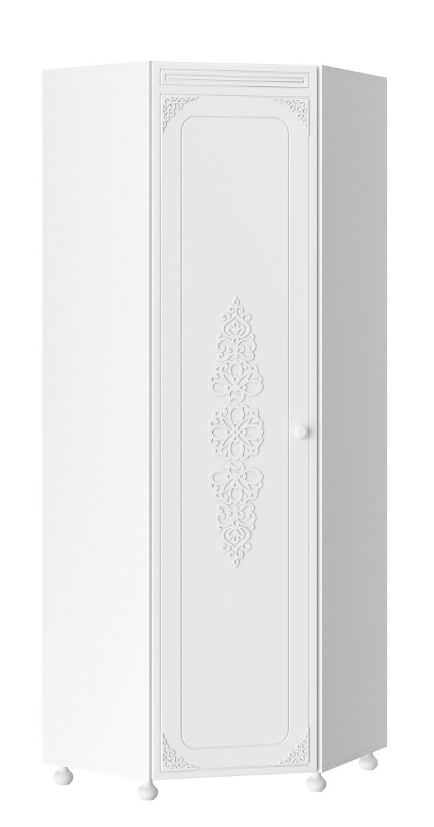 Шкаф угловой Ассоль АС-52К (левый) белое дерево