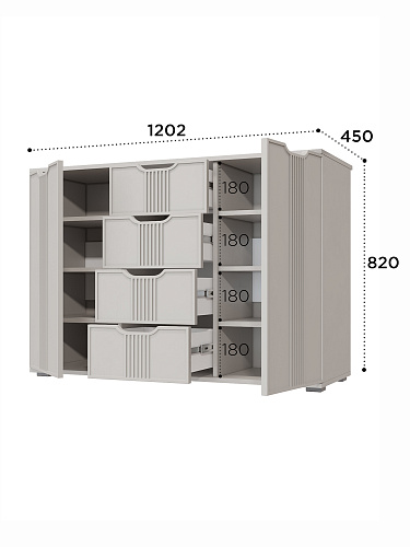 Комод Эмилия ЭЛ-21 кашемир/шарли керамика