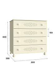 Комод Ассоль плюс АС-5 ваниль