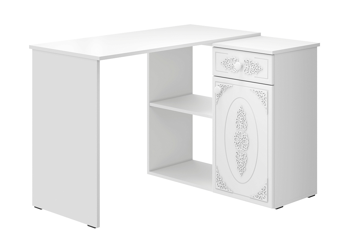 Стол угловой Ассоль АС-67 белое дерево