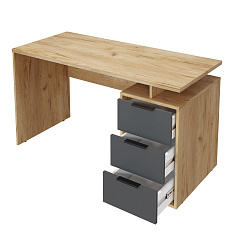 Стол С-407 дуб крафт золотой/графит (1350*600)