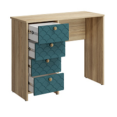 Стол Велламо ВО-10 блэквуд ячменный/морская волна