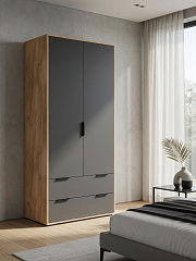 Шкаф Оптима ОП-26 дуб крафт золотой/графит