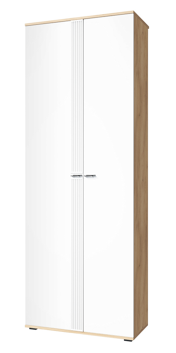 Шкаф для одежды Эмилия ЭЛ-13К глухой дуб крафт золотой/меренга