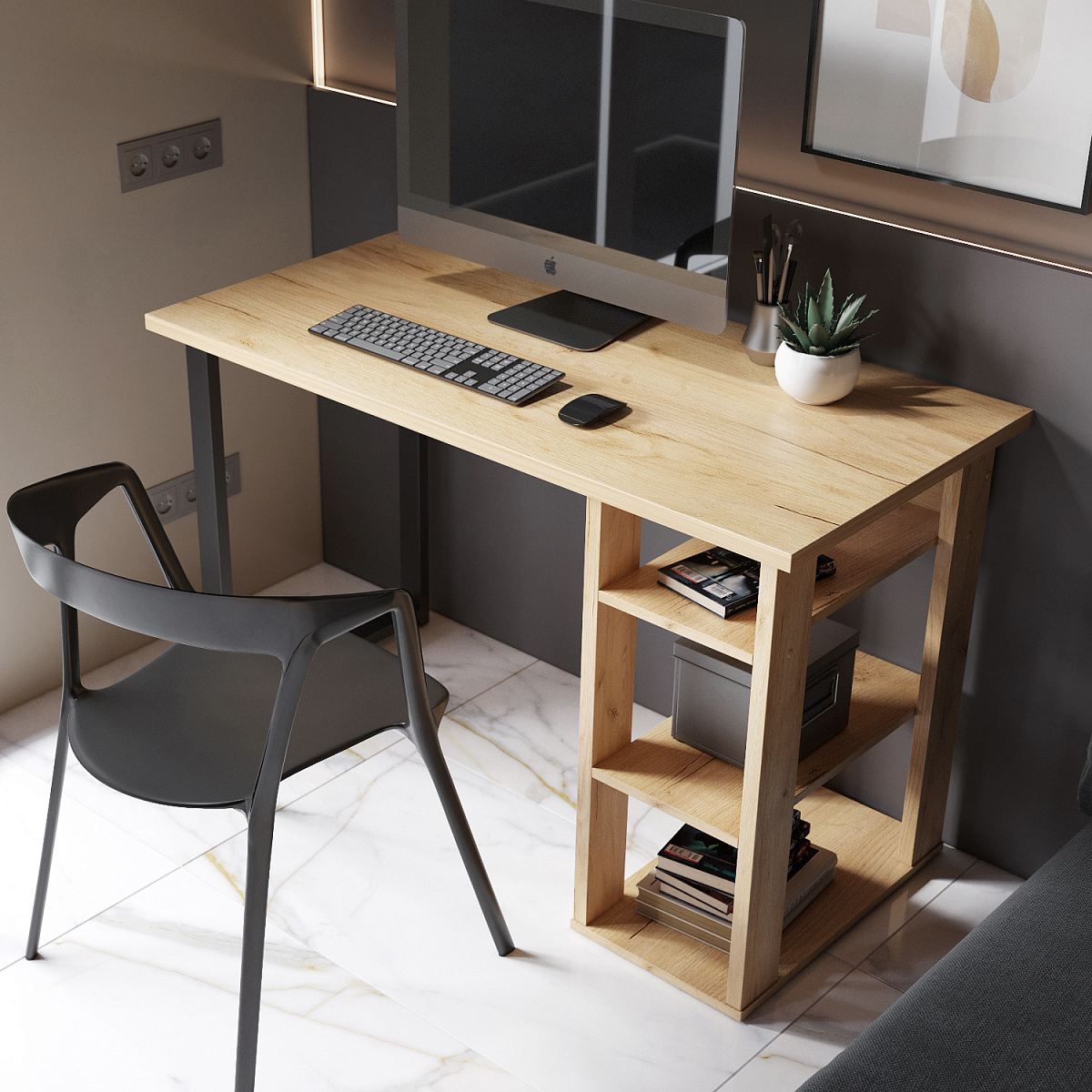 Стол С-601 (1200х600) дуб крафт золотой 