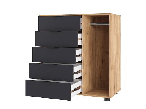 Шкаф комбинированный К-20 дуб крафт золотой/графит