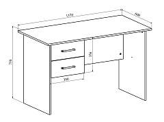 Комплект стол с тумбой ОФ-113K+ОФ-21 северное дерево светлое