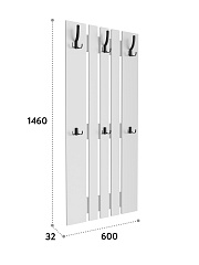 Вешалка ВН-12 белый структурный (600*1460)