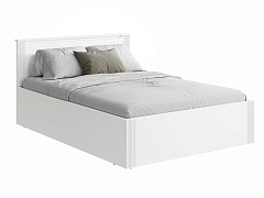 Кровать с ПМ Эмилия ЭЛ-33 (140х200) белый структурный/меренга