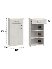 Тумба Агата АТ-2 северное дерево светлое