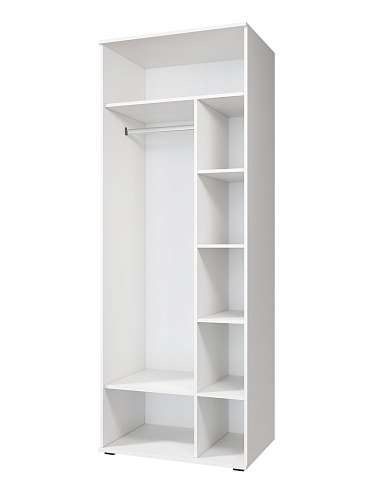 Шкаф для одежды Эмилия ЭЛ-16К комбинированный белый структурный/меренга