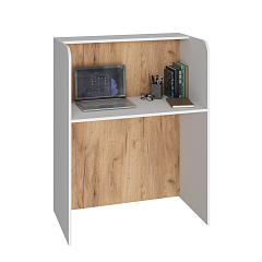 Тумба/ресепшн Р-01 белый структурный/дуб крафт золотой