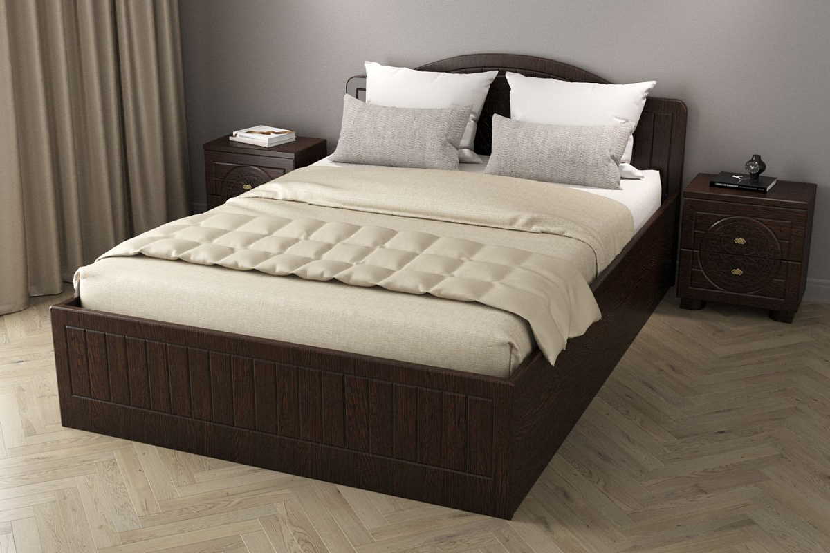Кровать «Монблан» МБ-605К (2000х1400) венге/орех шоколадный
