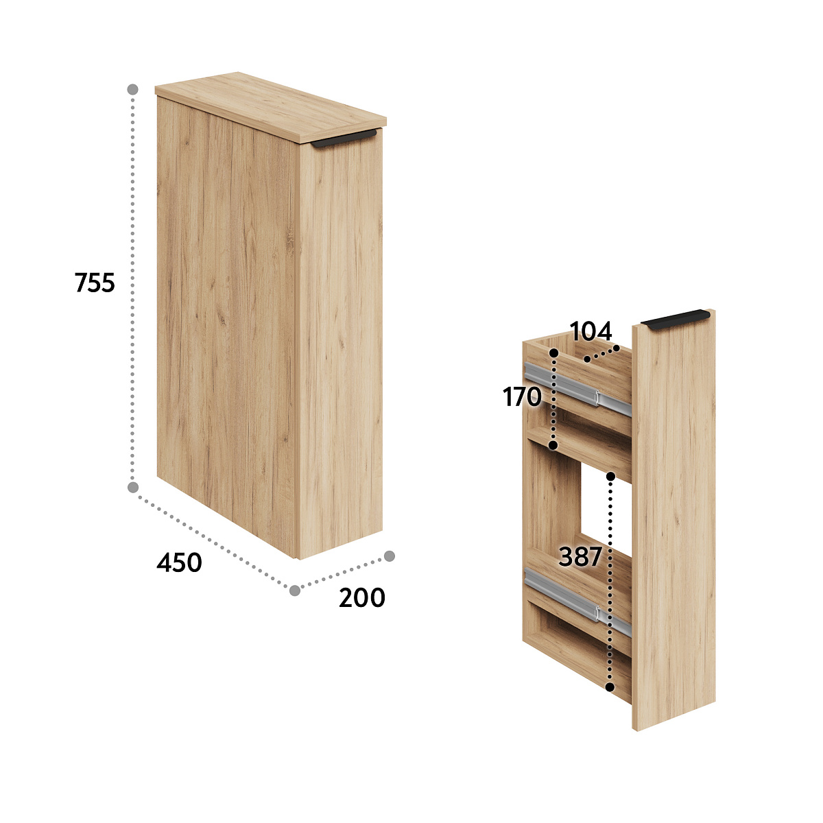 Тумба К-40 дуб крафт золотой