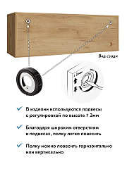 Полка П-02 дуб крафт золотой