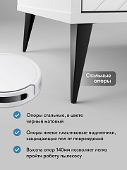 Тумба прикроватная Астрид АР-04 белый бриллиант/бланж