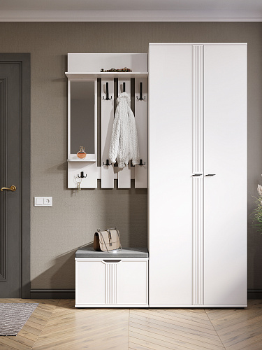 Вешалка Эмилия ЭЛ-49 белый структурный/меренга