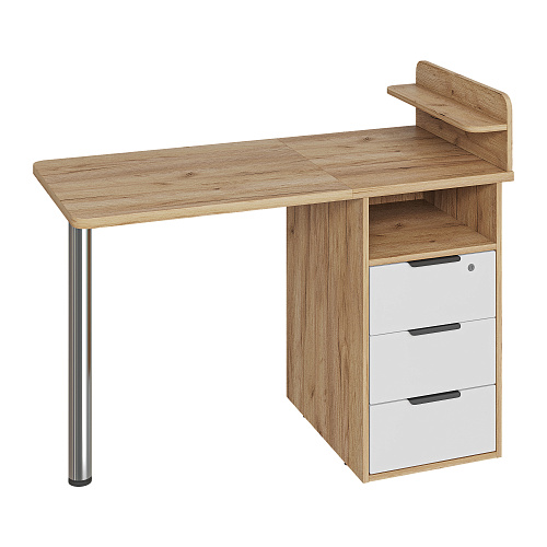 Стол С-405 дуб крафт золотой/меренга