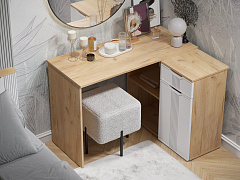 Стол угловой Эмилия ЭЛ-46 дуб крафт золотой/меренга