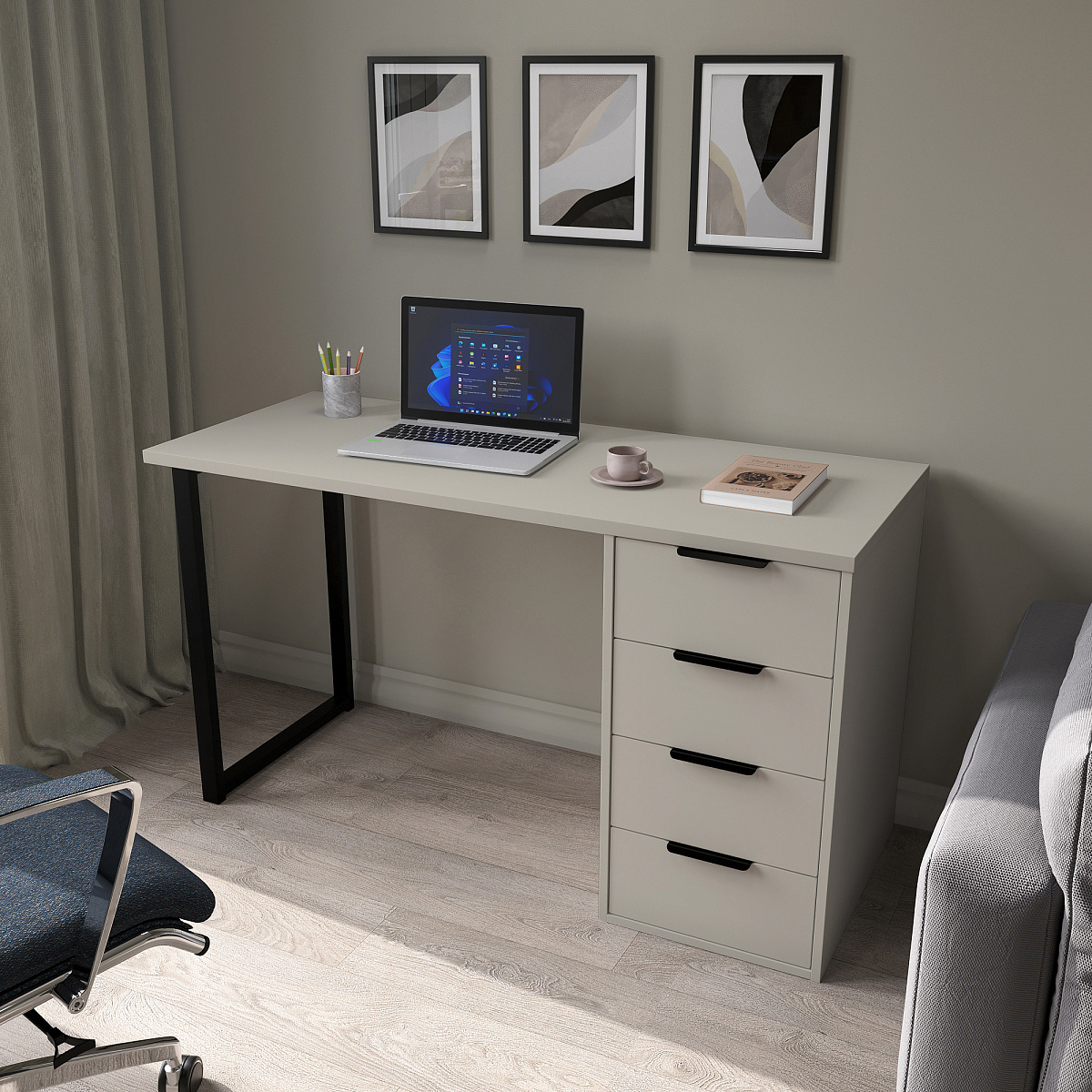 Стол С-402 (1350х550) глиняный серый/риолит 