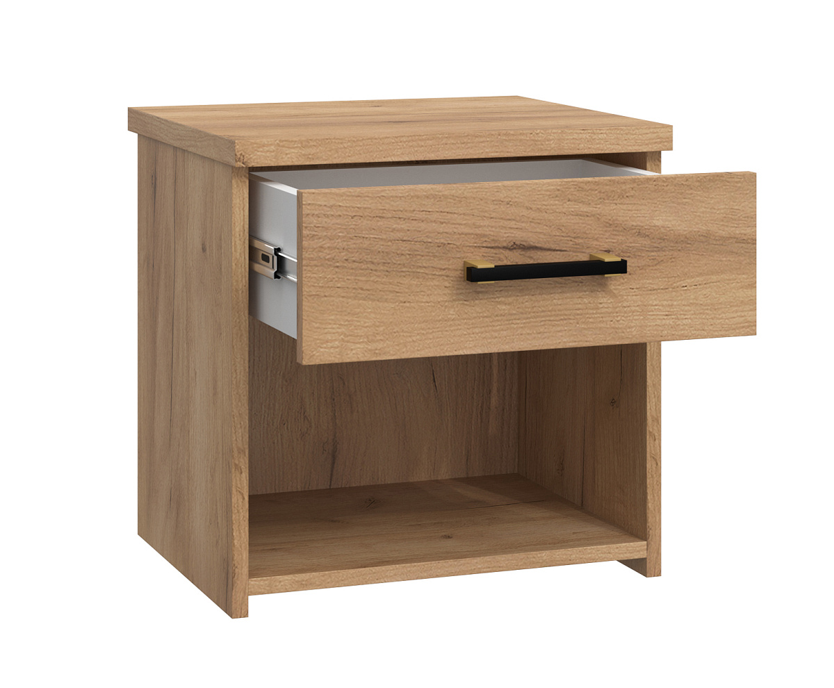 Тумба прикроватная с ящиком Виктория ВИ-16 дуб крафт золотой