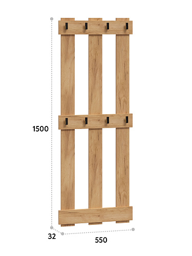 Набор мебели для прихожей Агата АТ-007 дуб крафт золотой