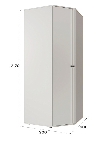 Шкаф угловой Эмилия ЭЛ-17К глухой кашемир/шарли керамика