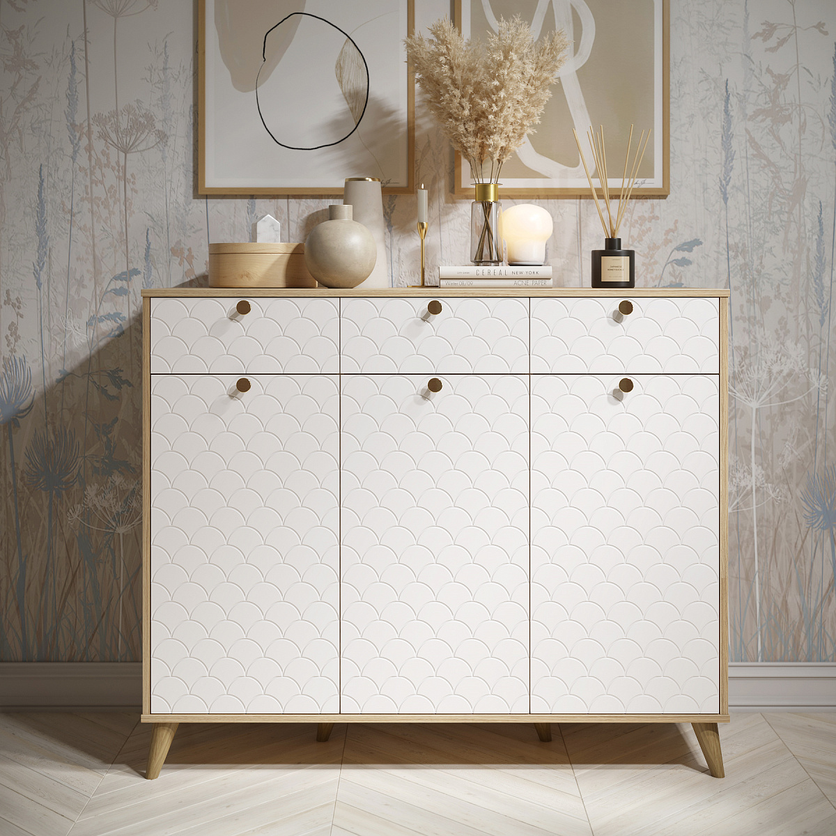 Комплект мебели для кабинета Велламо ВО-111 блэквуд ячменный/бланж