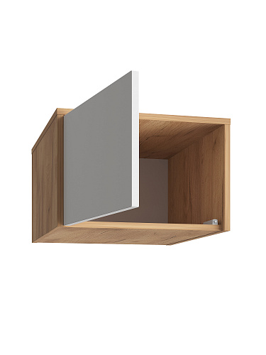 Шкаф-пенал с антресолью Оптима ОП-127 дуб крафт золотой/меренга