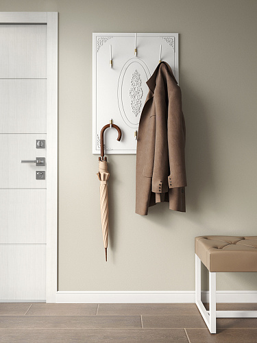 Вешалка Ассоль АС-71 белое дерево