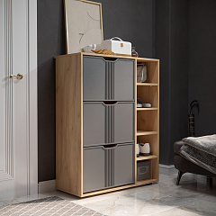 Тумба Эмилия ЭЛ-42 дуб крафт золотой/графит