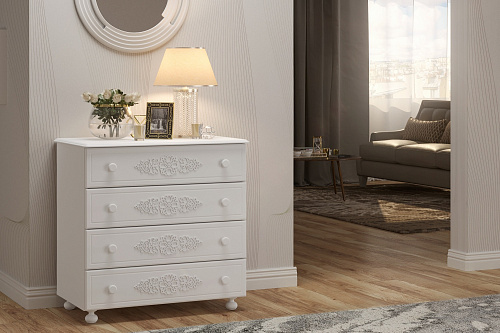 Комод Ассоль АС-5 белое дерево