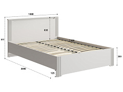 Кровать Эмилия ЭЛ-29 (140х200) кашемир/шарли керамика