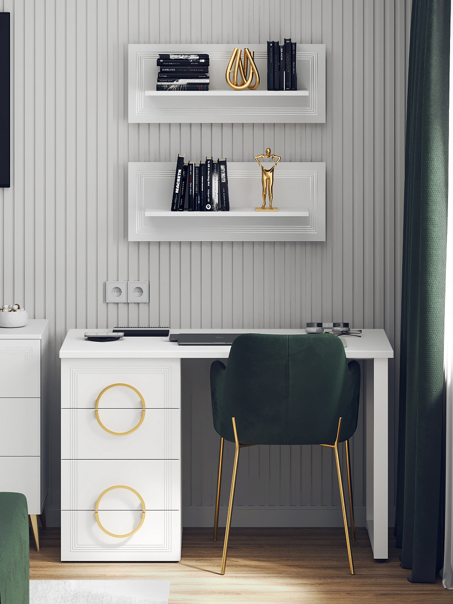 Полка Оливия ОЛ-17 (750) белый бриллиант/бланж