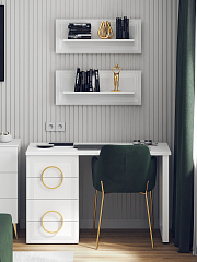 Полка Оливия ОЛ-17 (750) белый бриллиант/бланж