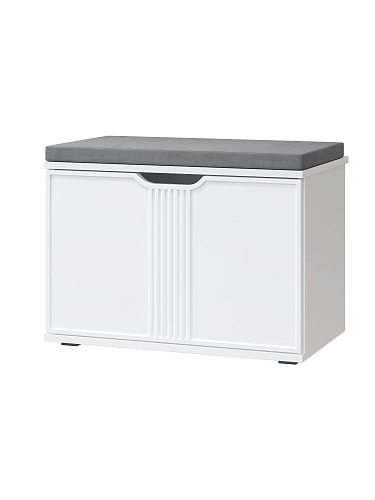 Тумба Эмилия ЭЛ-4К (с подушкой) белый структурный/меренга