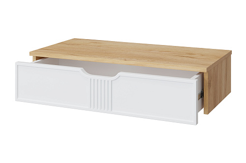 Тумба подвесная ЭЛ-22 дуб крафт золотой/меренга