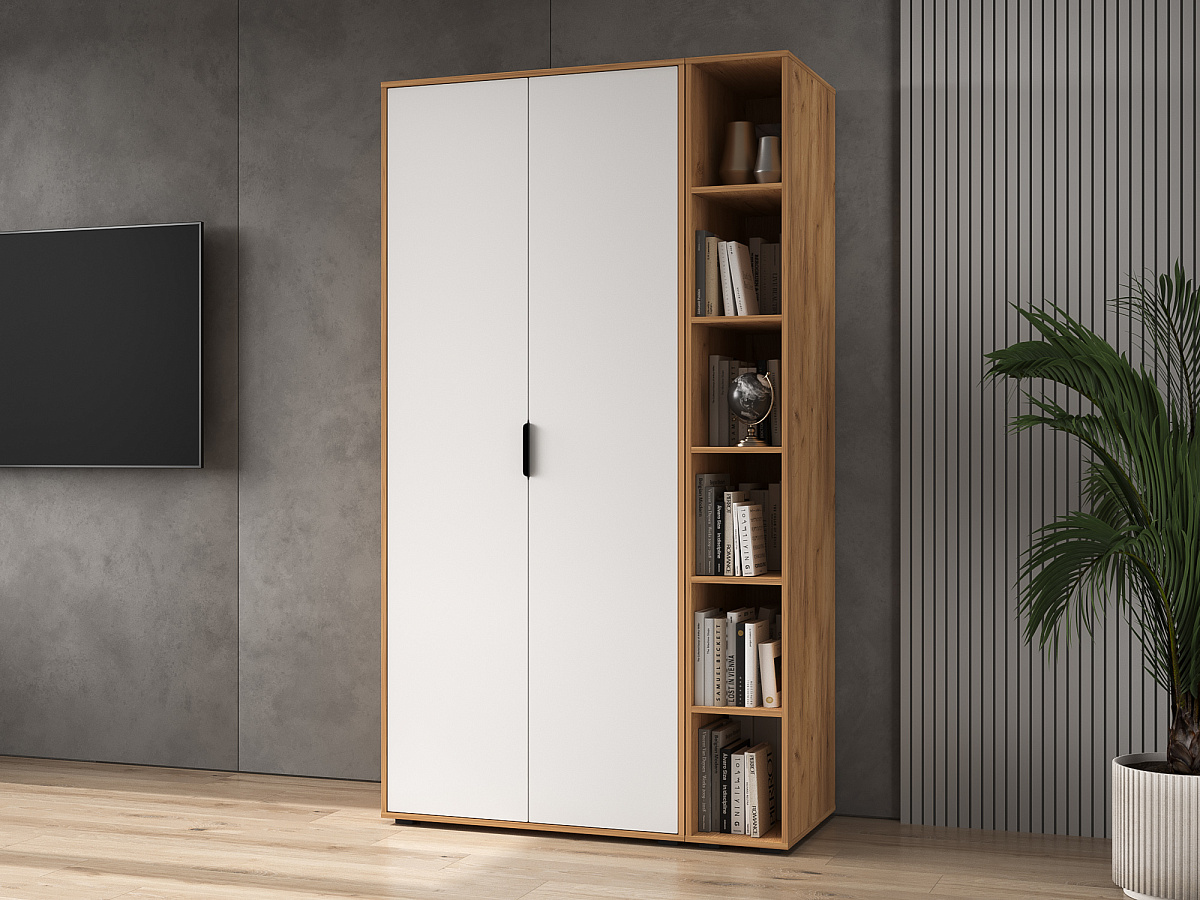 Комплект мебели для гостиной Оптима ОП-120 дуб крафт золотой/меренга