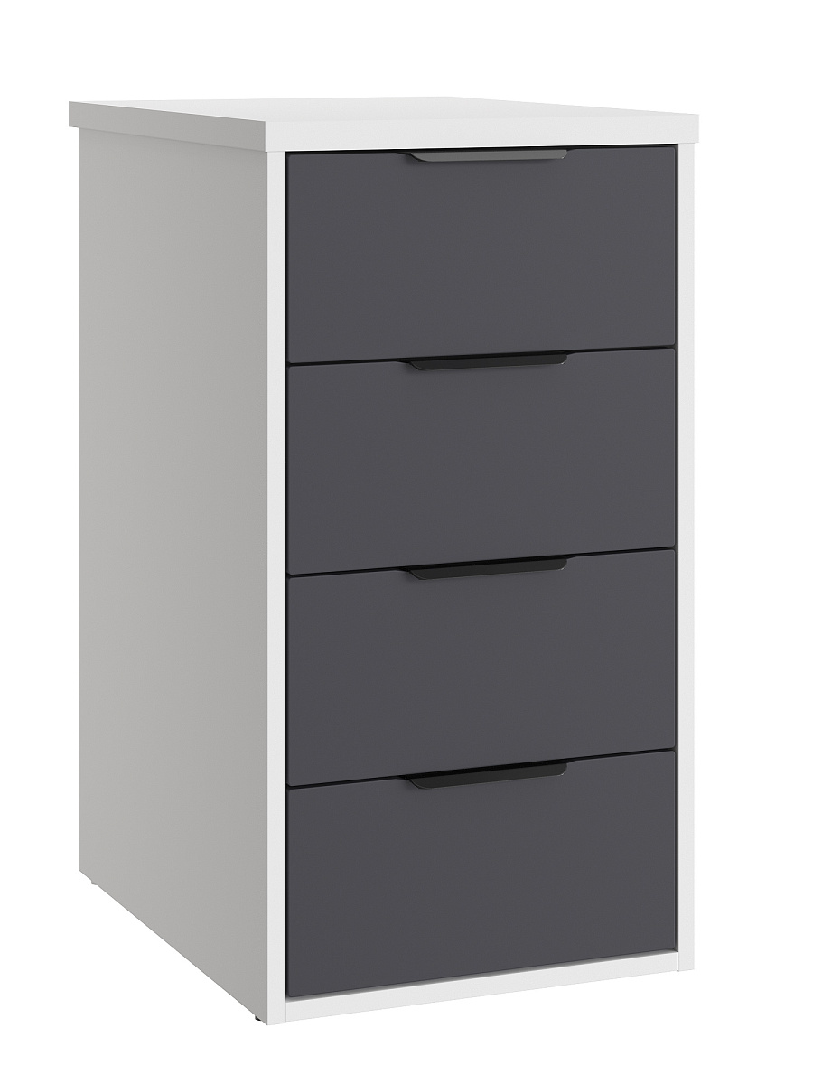 Тумба К-52 белый структурный/графит