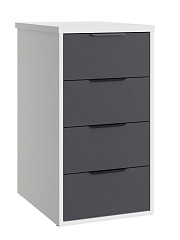 Тумба К-52 белый структурный/графит