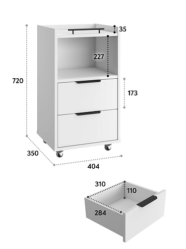 Тумба К-30 белый структурный/меренга