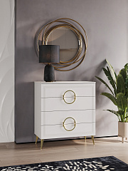 Комод Оливия ОЛ-02 белый бриллиант/бланж